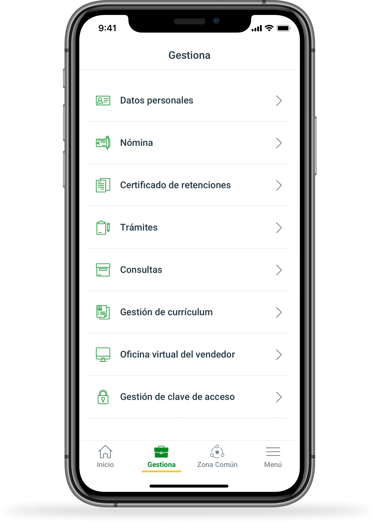 Móvil con la App Portal ONCE