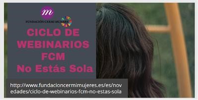 Dipositiva del ciclo de webinar "No estás sola"