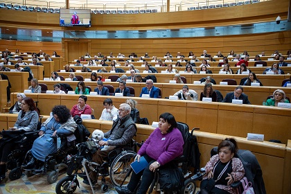 Público asistente al acto  “Parlamento de las Mujeres con Discapacidad”