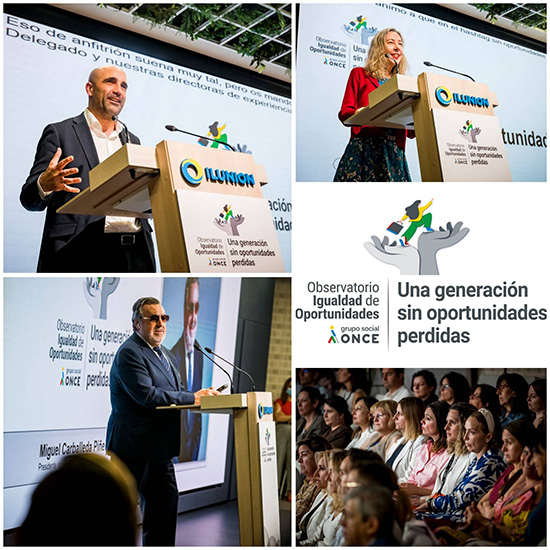 Representantes del Grupo Social ONCE durante sus intervenciones
