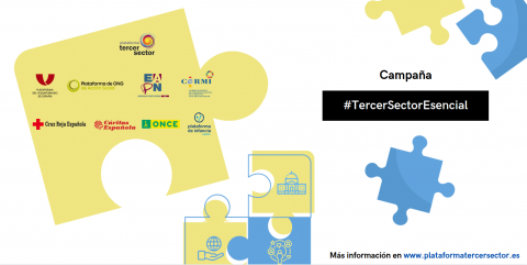 Imagen de la campaña #TercerSectorEsencial