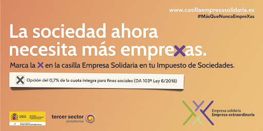 Diapositiva de la campaña X Empresa Solidaria