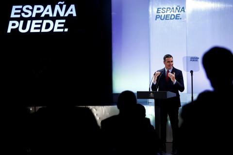 Pedro Sánchez en el acto de Casa de Ámerica