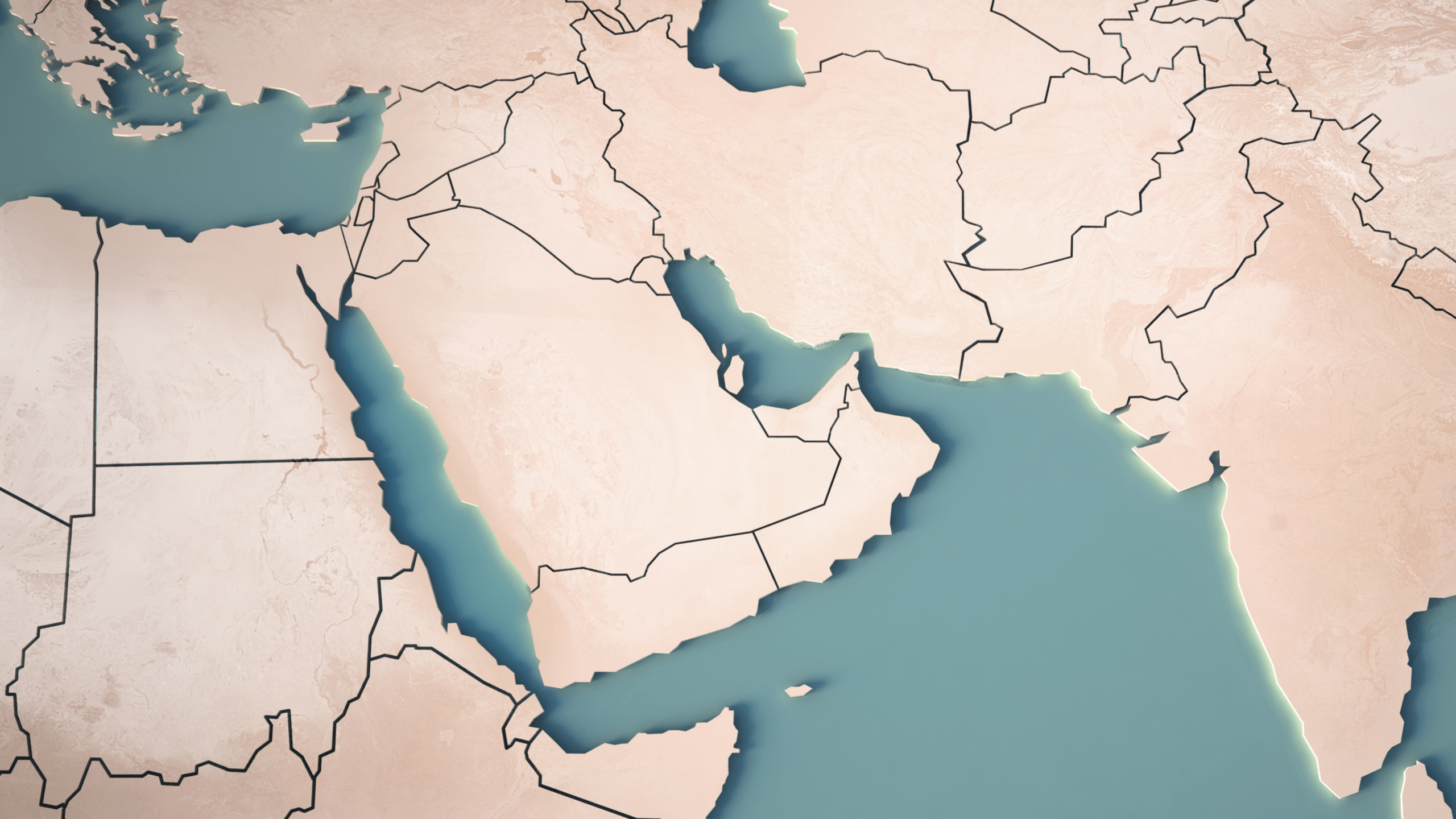 Mapa de países de Oriente Medio