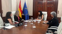 Un momento de la reunión de la PTS con la ministra de Igualdad