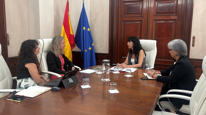 Un momento de la reunión de la PTS con la ministra de Igualdad