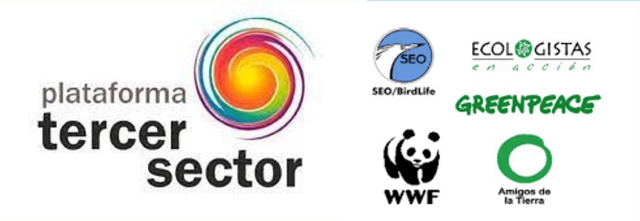 Logos de la PTS y de las entidades ecologistas colaboradoras