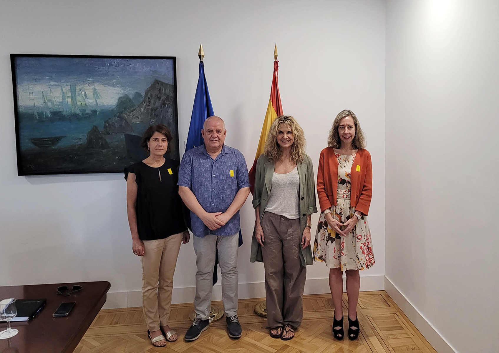 Responsables de la PTS junto a la secretaria de Estado
