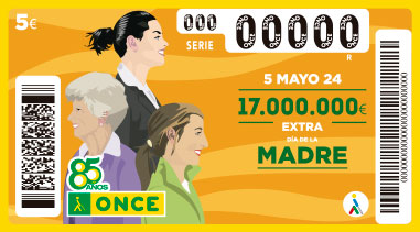 Cupón preimpreso del Extra Día de la Madre. Podrás ganar un premio de 17.000.000 € por 5 €