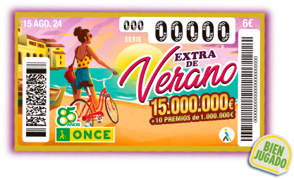 Cupón preimpreso del Extra de Verano. Gana hasta 15.000.000 € por 6 €