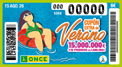 Cupón preimpreso del Extra de Verano. Podrás ganar un premio de 15.000.000 € por 6 €
