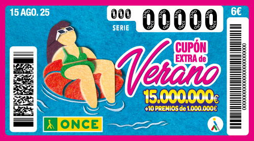 Cupón preimpreso del Extra de Verano. Podrás ganar un premio de 15.000.000 € por 6 €