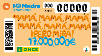 Cupón preimpreso del Extra Día de la Madre. Podrás ganar un premio de 17.000.000 € por 5 €