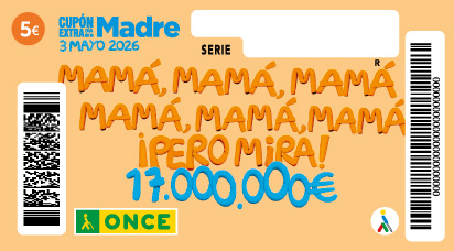 Cupón premiado del Extra Día de la Madre.