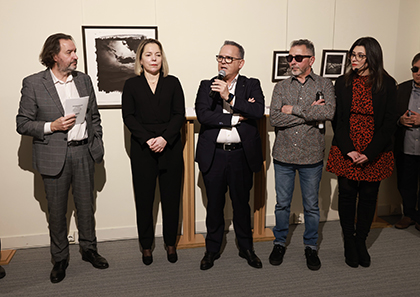 Fran Maldonado, Ana Díaz, Ángel Luis Gómez, JM Magano y Mireia Rodríguez, durante la inauguración