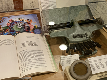 Máquina Picht R1406 cedida por el Museo Tiflológico para esta exposición