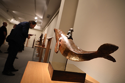 Mi ballena, una de las esculturas que Fátima Cortés expone en el Museo Tiflológico