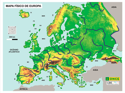 Foto de MAPA FISICO DE EUROPA CBE
