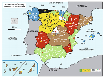 Foto de MAPA POLITICO AUTONOMICO PROVINCIAL CBE