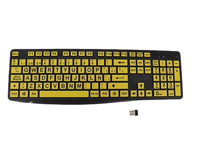 Foto de TECLADO INALAMBRICO ALTO CONTRASTE