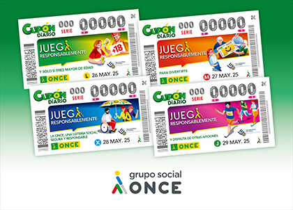 Cupones de la ONCE dedicados al Juego Responsable 2025