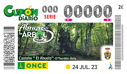 Cupón dedicado a El 'Abuelo’, el castaño centenario y más popular de El Tiemblo