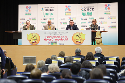 Carlos Sánchez Ferrer, Miguel Manso, Ángel Sánchez y Ana Varas, durante la inauguración de las Jornadas