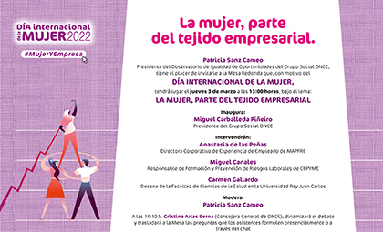 Cartel de la Mesa redonda ‘La mujer, parte del tejido empresarial’