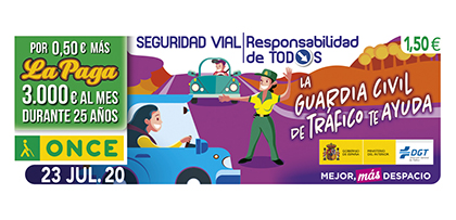 Cupón de la ONCE dedicado a la campaña Seguridad Vial ‘Responsabilidad de todos’