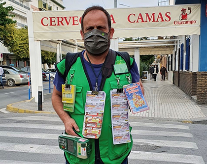 Juan Carlos Cañas, vendedor que ha dado un premio de Mi día en Camas