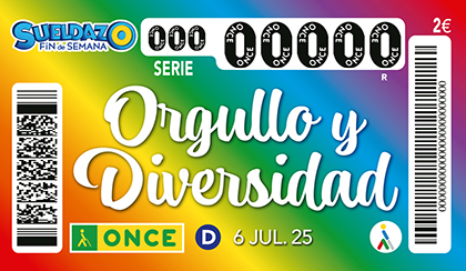 Cupón de la ONCE dedicado al Día del Orgullo 2025