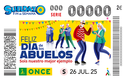 Cupón de la ONCE dedicado al Día de los Abuelos 2025