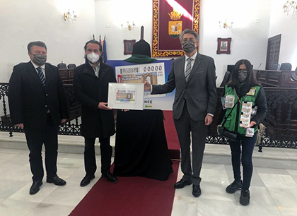 Presentación del cupón dedicado al gentilicio de Medina Sidonia