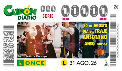 Cupón dedicado al Traje Ansotano de Huesca