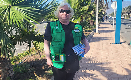 Minerva Medina Falcón, vendedora ONCE en Canarias