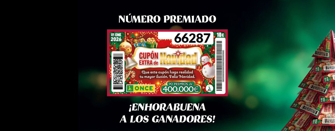 Primer premio Sorteo Cupón Extraordinario de Navidad 2026