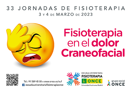 Cartel de las 33 Jornadas de la Escuela Universitaria de Fisioterapia de la ONCE