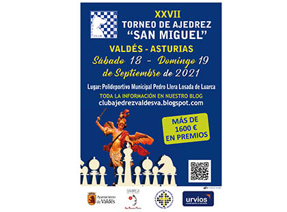 Cartel del XXVII Torneo de ajedrez San Miguel