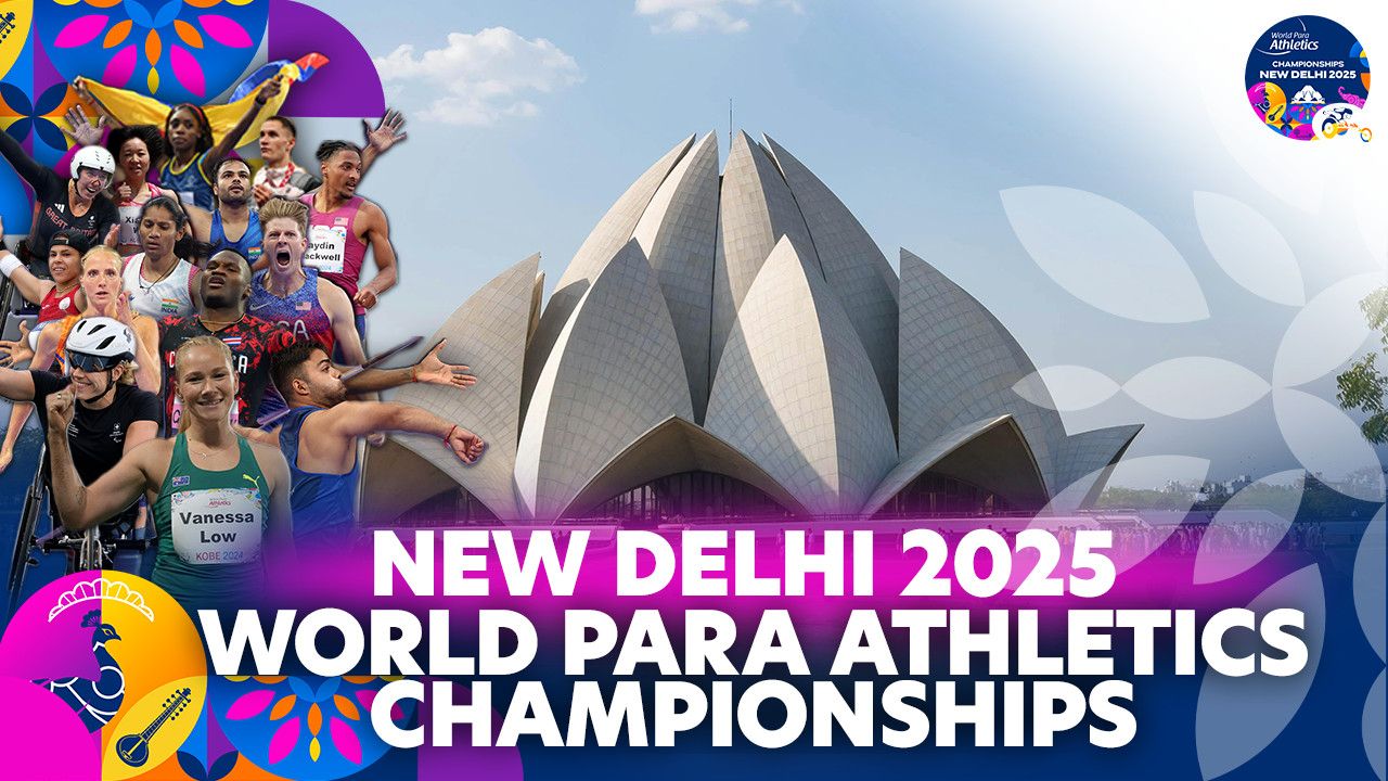 Cartel anunciador del Mundial de Atletismo Paralímpico de Nueva Delhi