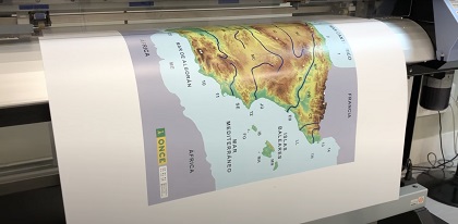 Mapa físico de España accesible