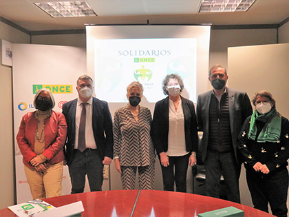Algunos de los miembros del jurado de los Premios Solidarios ONCE Navarra 2021