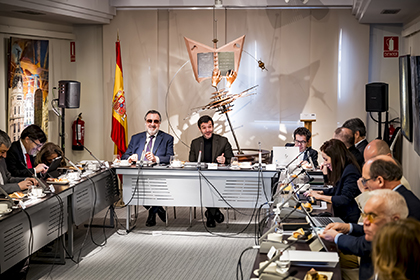 Un momento de la reunión del Consejo de Protectorado de la ONCE