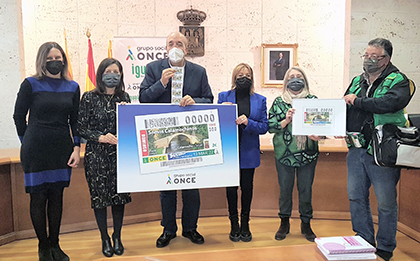 Presentación del cupón dedicado al gentilicio de Calamocha