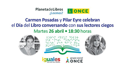 Cartel encuentro literario Carmen Posadas y Pilar Eyre