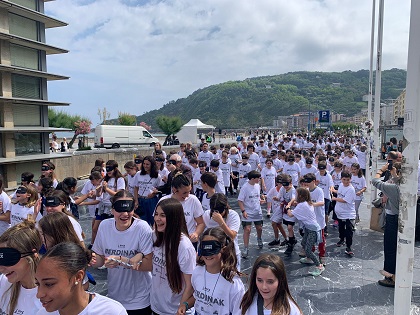 Escolares en la carrera