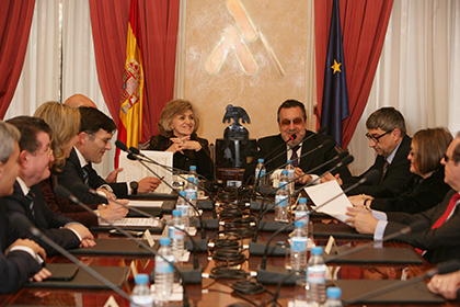 La ministra María Luisa Carcedo, en la reunión constitutiva del Consejo General de la ONCE