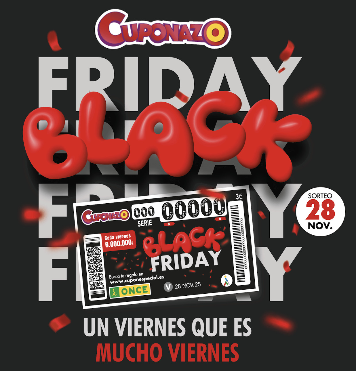 Un cupón de Black Friday con número 00000