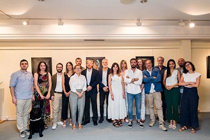 Foto de familia de los jurados de los 25 Premios Tiflos de Periodismo de la ONCE