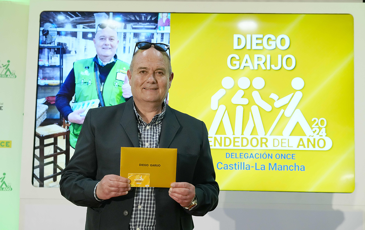 Diego Garijo, mejor vendedor de la ONCE Castilla-La Mancha 2024