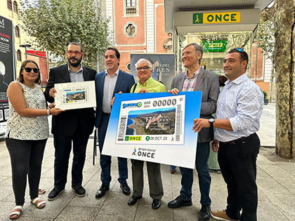 Presentación del cupón de la ONCE dedicado al 175 aniversario del tren Barcelona-Mataró